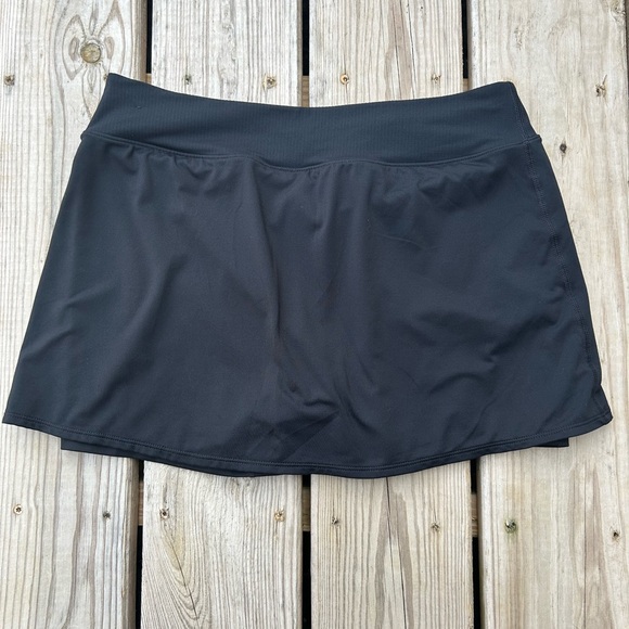 Nike Skirt Skort Womens Large Black Lined Active Workout Tennis Golf Running - Picture 7 of 7